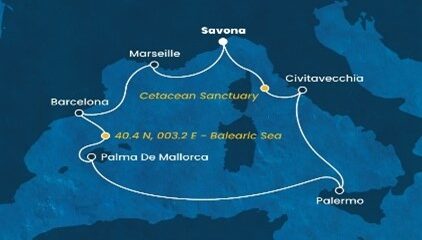 Krstarenje zapadnim Mediteranom za Dan žena brodom Costa Toscana
