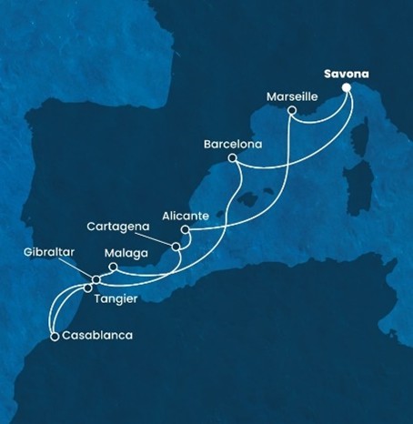Grupno krstarenje Španjolska, Gibraltar i Maroko brodom Costa Diadema