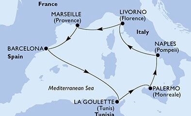 Krstarenje Zapadnim Mediteranom Brodom MSC Seaside
