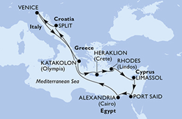 Jesensko Krstarenje Do Egipta Brodom MSC Armonia