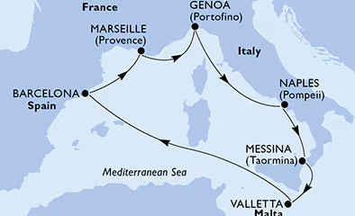 Grupni Polazak Jesensko Krstarenje Do Sicilije I Malte Brodom MSC WORLD EUROPA