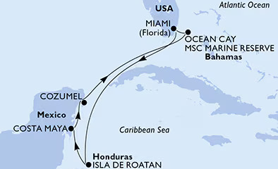 Krstarenje Do Meksika I Hondurasa  Najnovijim Brodom MSC WORLD AMERICA