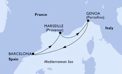 Krstarenje zapadnim Mediteranom 2026 MSC SEAVIEW