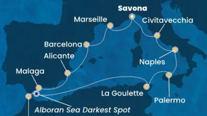 Krstarenje zapadnim Mediteranom brodom COSTA TOSCANA